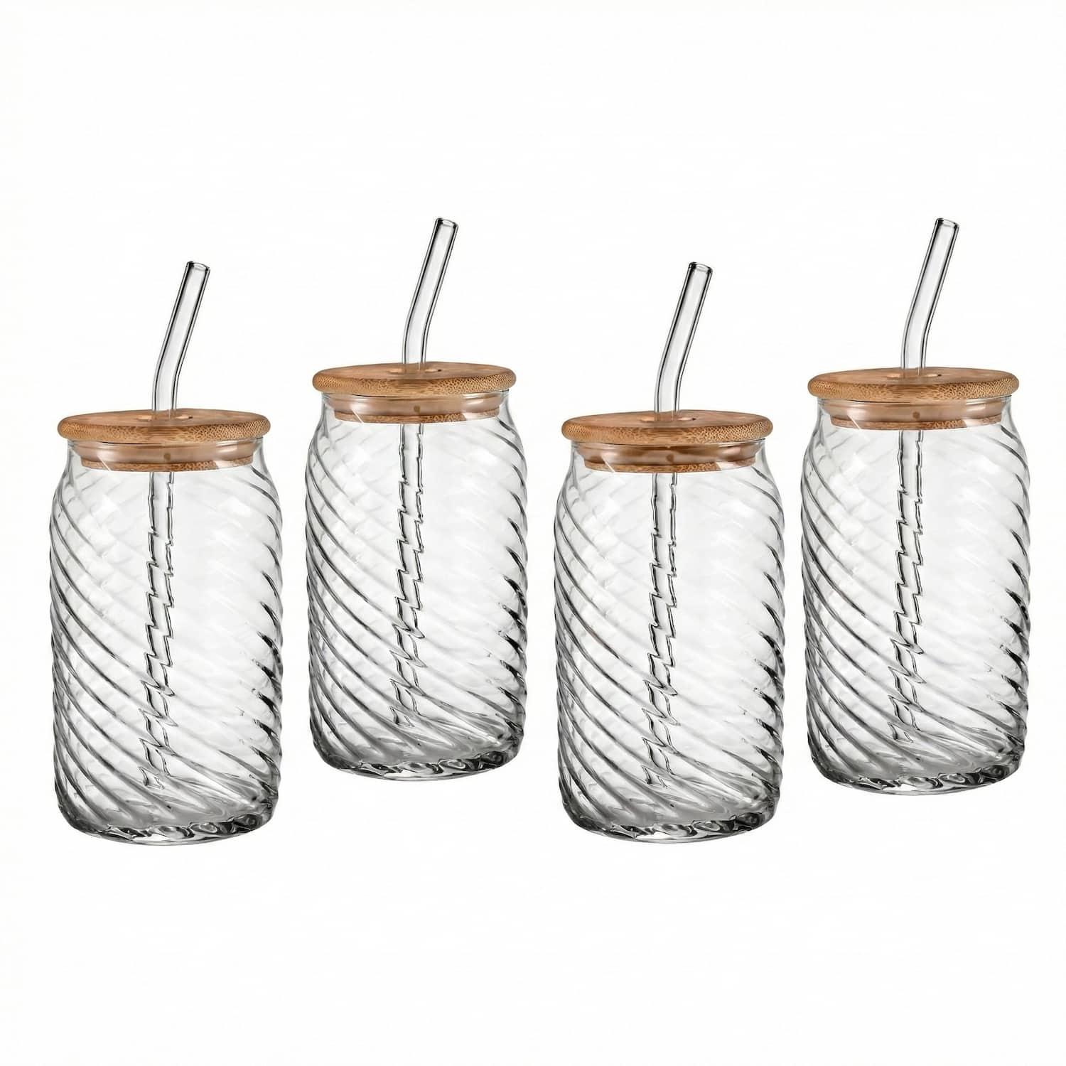 Jay Import - Belmar Set of 4 Glass Sippers 18oz - Clear