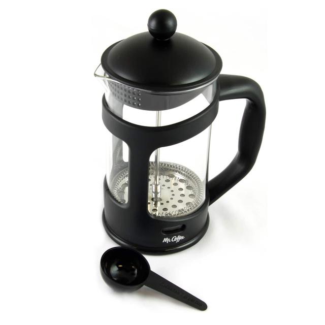 Mr. Coffee - Brivio 28 Ounce Glass French Press Coffee Maker with Plastic Lid