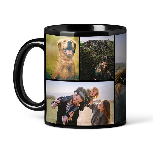 Collage Photo Coffee Mugs: Black, 11oz, Ceramic, by Snapfish
