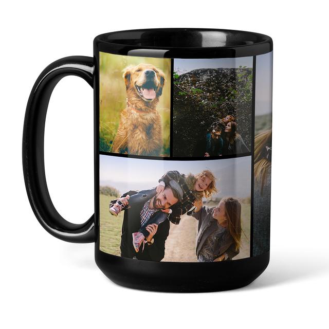 Collage Full Black Coffee Mug 15oz, by Snapfish