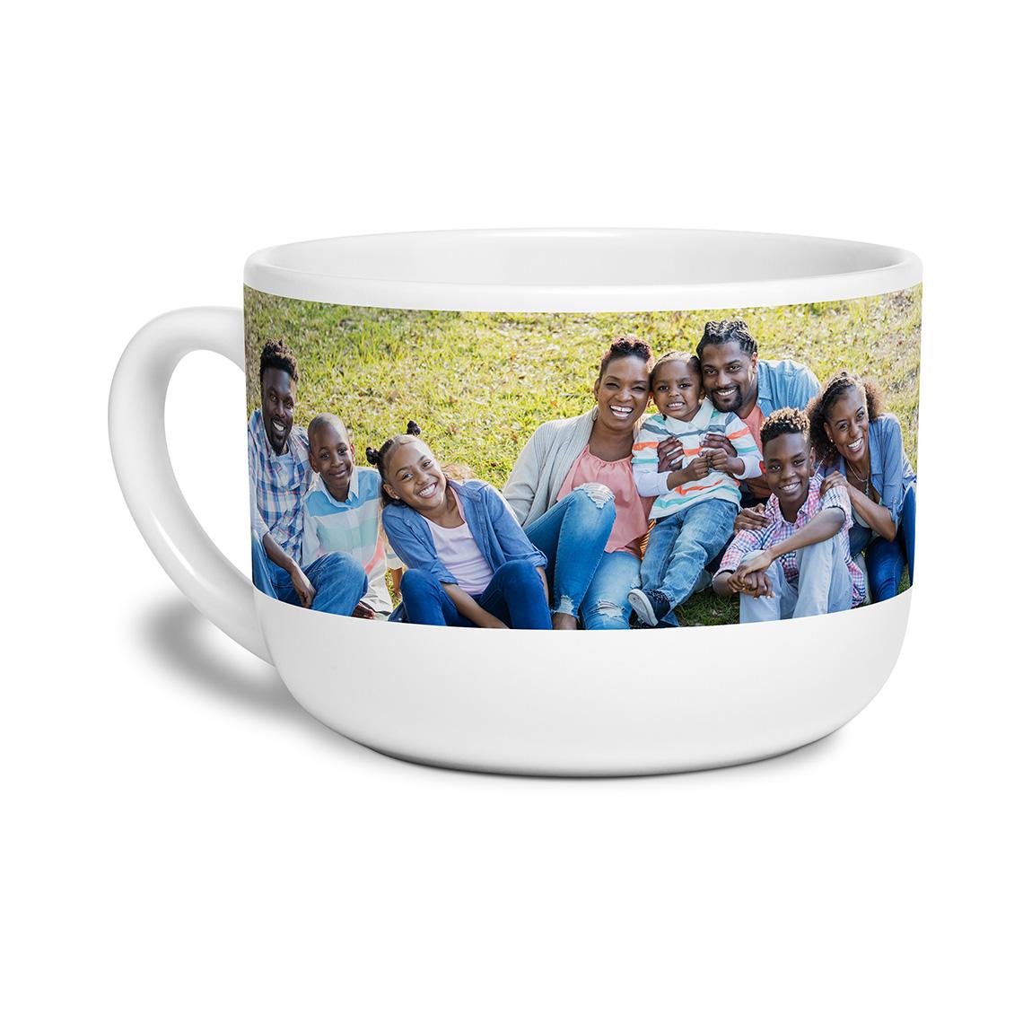 Latte Mugs: 25oz, Ceramic, White, by Snapfish