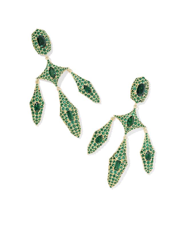 Kendra Scott Bella Gold Statement Earrings | Crystal