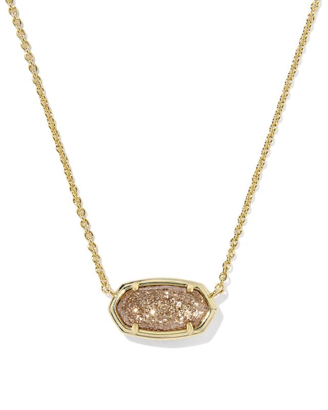 Kendra Scott Elisa 2025 Gold Collector's Edition Short Pendant Necklace | Glitter Glass