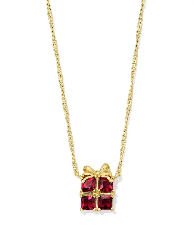 Kendra Scott Present Gold Short Pendant Necklace | Crystal/Metal