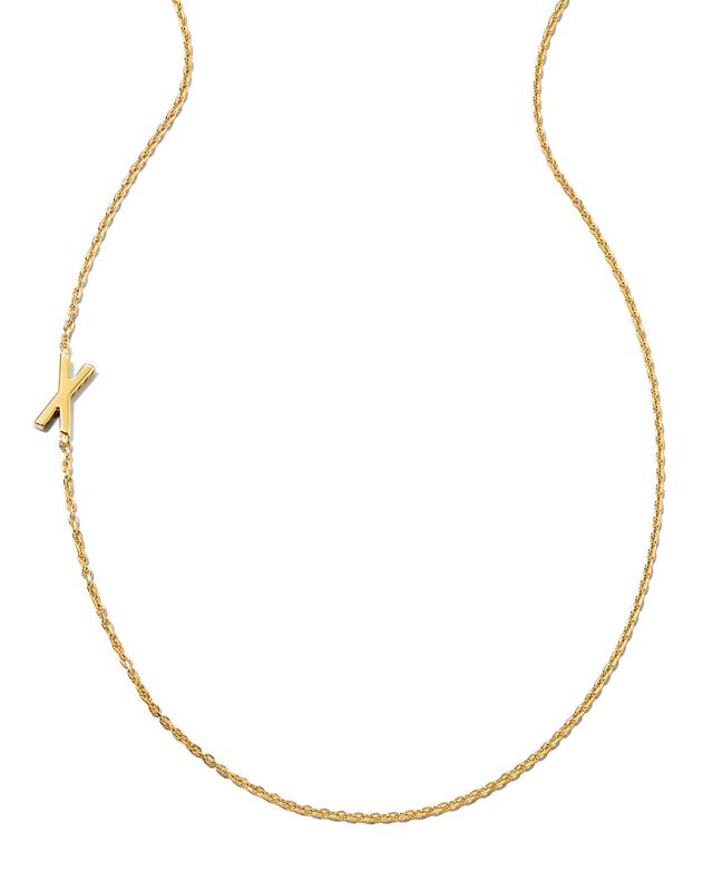 Kendra Scott Letter X Inline Initial Necklace in 18k Gold Vermeil | Metal