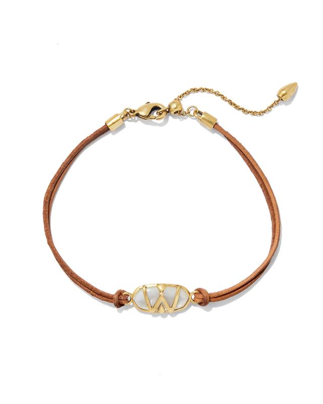 Wrangler® x Yellow Rose by Kendra Scott Elaina Vintage Gold Corded Bracelet | Mother Of Pearl