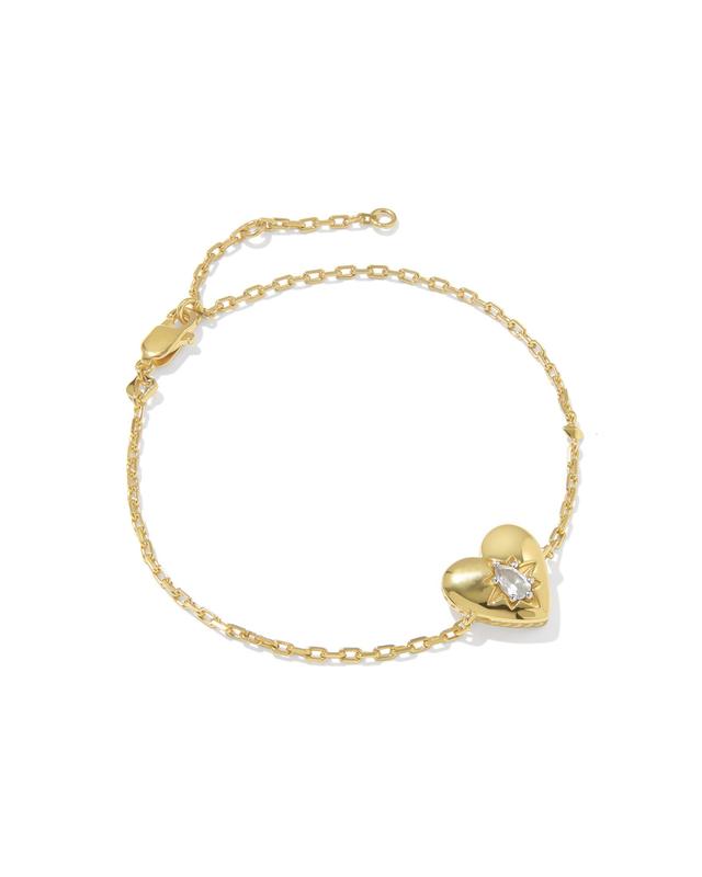Kendra Scott Bold Heirloom Heart 18k Yellow Gold Vermeil Bracelet | Topaz