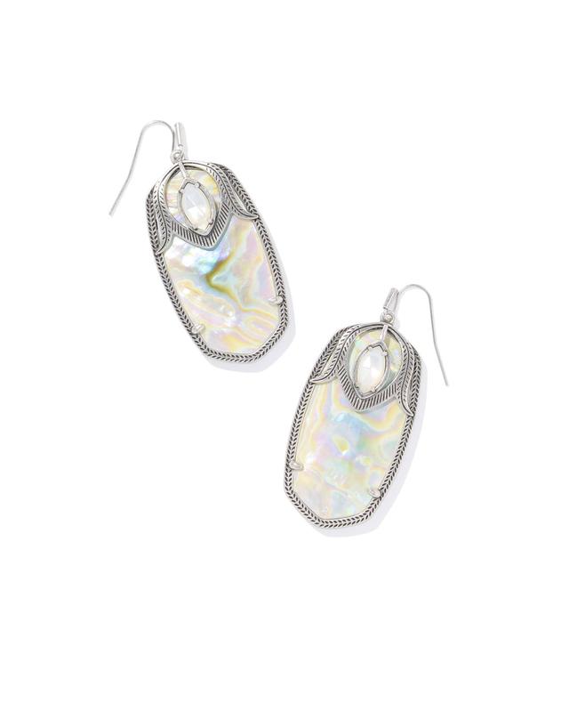 Kendra Scott Darby Vintage Silver Drop Earrings | Abalone