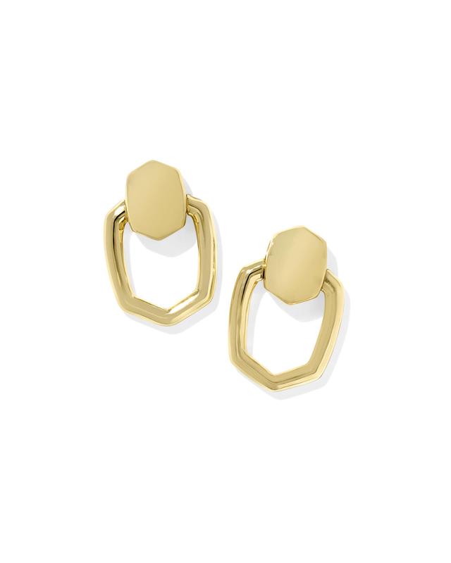 Kendra Scott Kaia Gold Open Frame Earrings | Metal