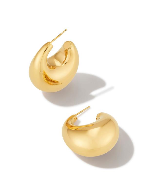 Kendra Scott Raylyn Hoop Earrings in 18k Gold Vermeil | Metal