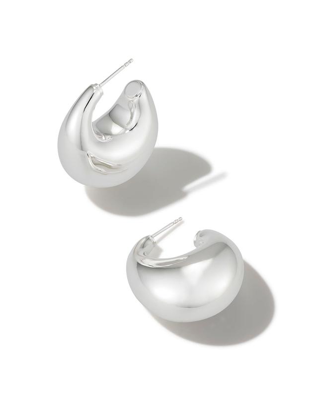 Kendra Scott Raylyn Hoop Earrings in Sterling Silver | Metal