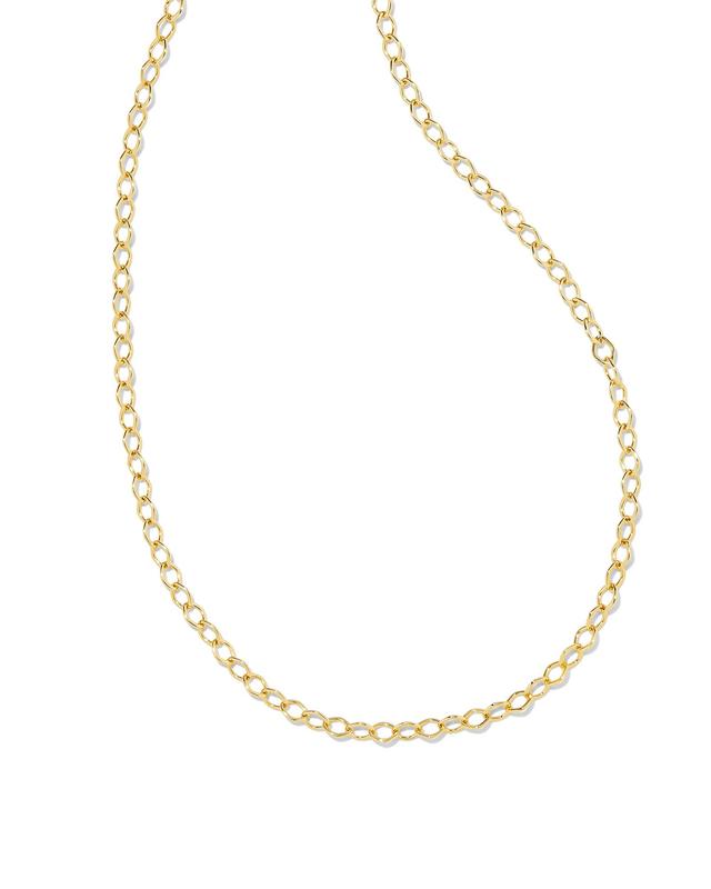 Kendra Scott Kit Gold Chain Necklace in White CZ | Crystal