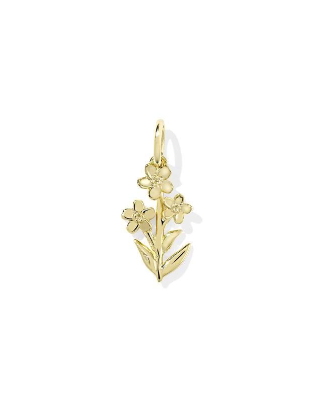 Kendra Scott Lilah 18k Gold Vermeil Flower Charm | Metal