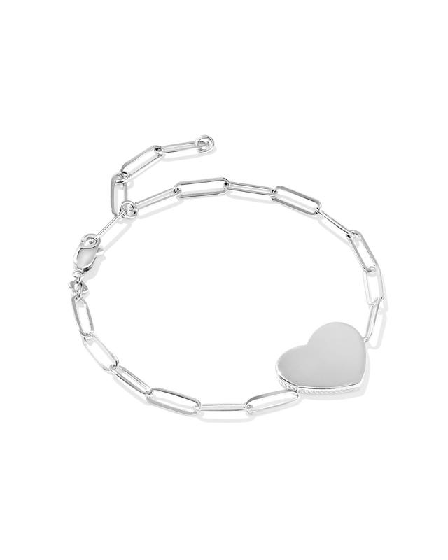 Kendra Scott Mackenzie Sterling Silver Heart Bracelet | Metal