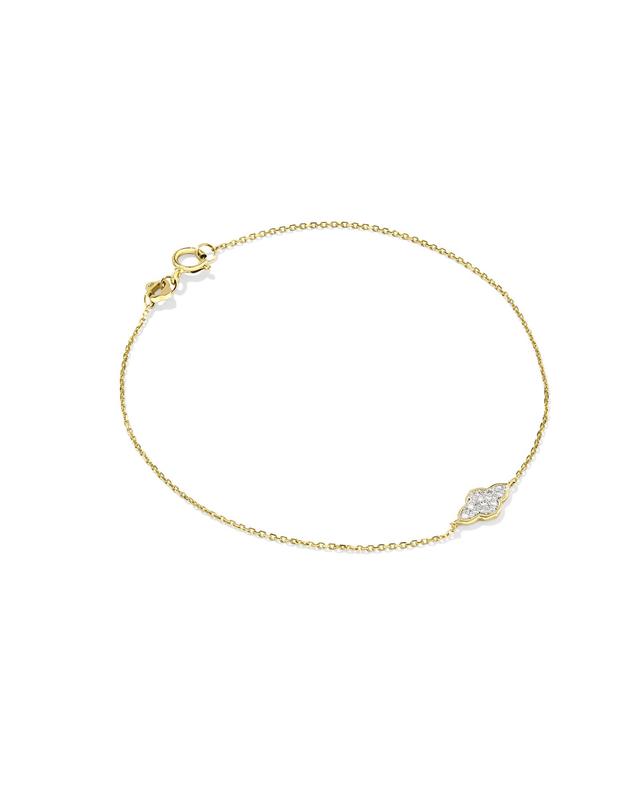 Kendra Scott Abbie 14k Yellow Gold Pave Delicate Chain Bracelet | Diamonds