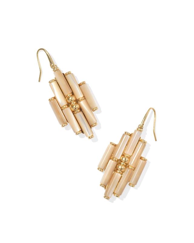 Kendra Scott Ember Vintage Gold Drop Earrings Natural Mother-of-Pearl | Mother Of Pearl