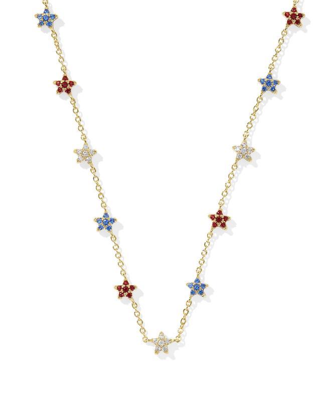 Kendra Scott Sierra Star Gold Crystal Strand Necklace | Mix