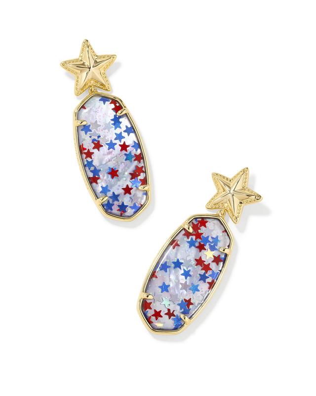 Kendra Scott Elle Star Gold Drop Earrings | Illusion/Metal
