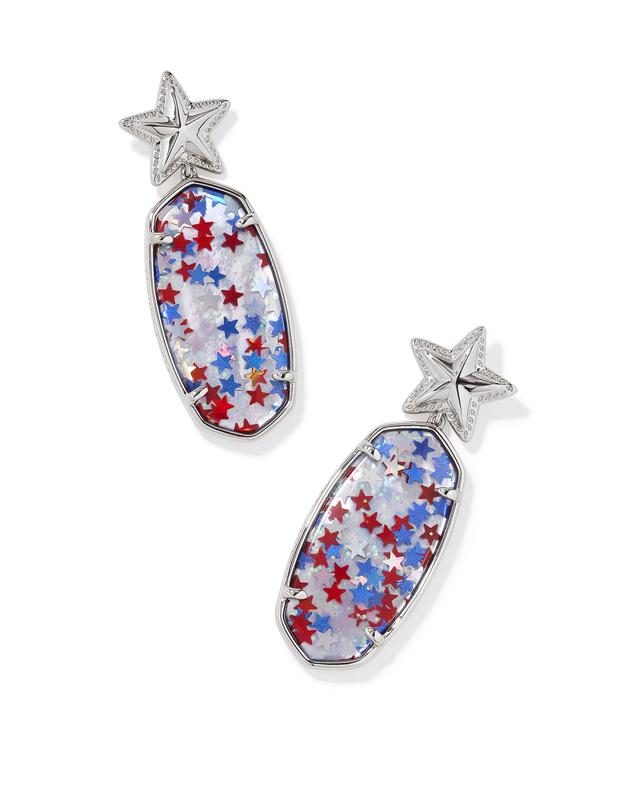 Kendra Scott Elle Star Silver Drop Earrings | Illusion/Metal Rhodium