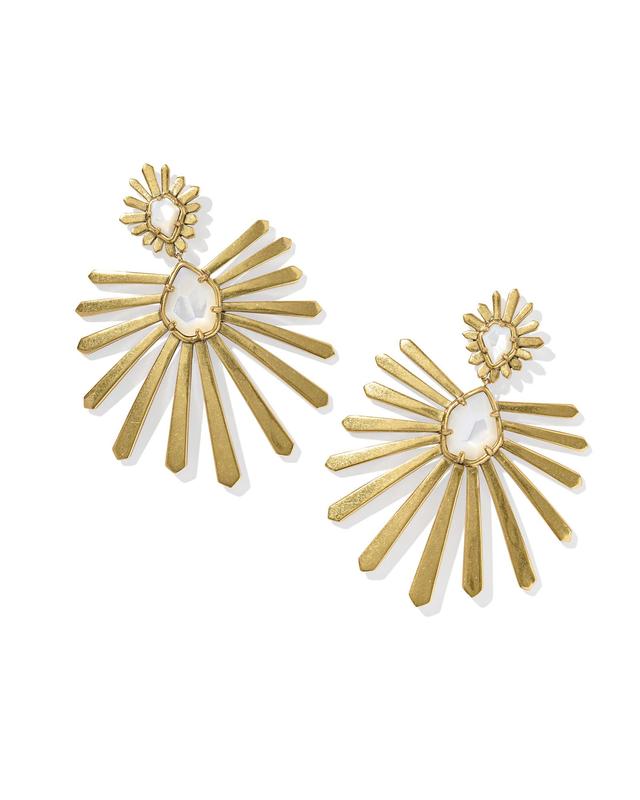 Kendra Scott Starla Vintage Gold Statement Earrings | Metal