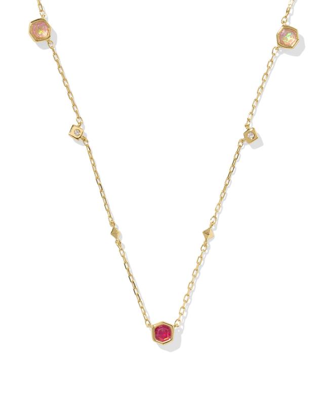 Kendra Scott Davie Trio 18k Gold Vermeil Strand Necklace | Opal
