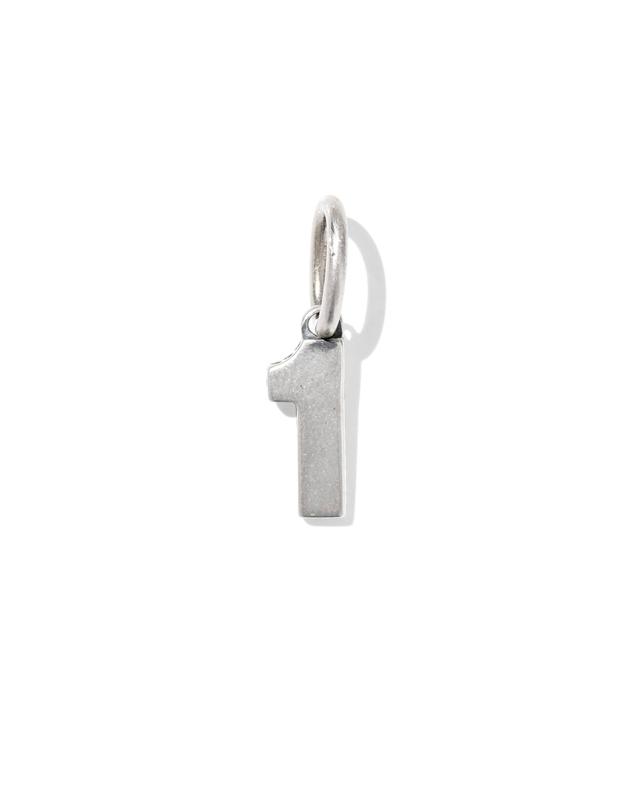 Kendra Scott Large Number 1 Oxidized Sterling Silver Charm | Metal