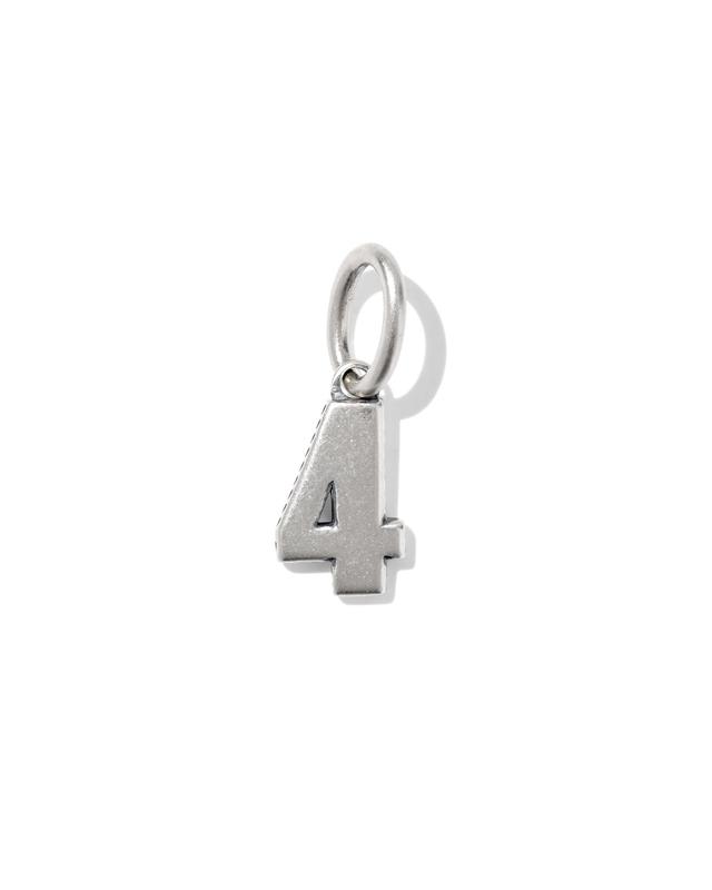 Kendra Scott Large Number 4 Oxidized Sterling Silver Charm | Metal