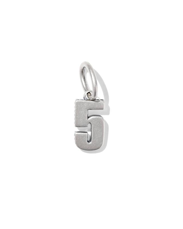Kendra Scott Large Number 5 Oxidized Sterling Silver Charm | Metal