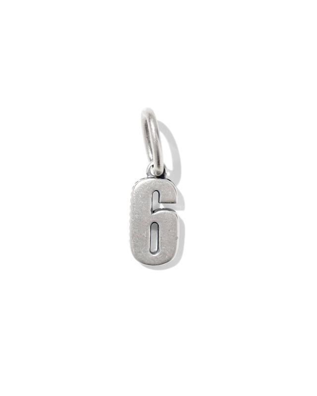 Kendra Scott Large Number 6 Oxidized Sterling Silver Charm | Metal