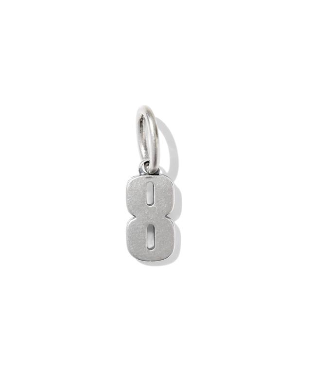 Kendra Scott Large Number 8 Oxidized Sterling Silver Charm | Metal