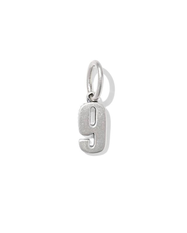 Kendra Scott Large Number 9 Oxidized Sterling Silver Charm | Metal