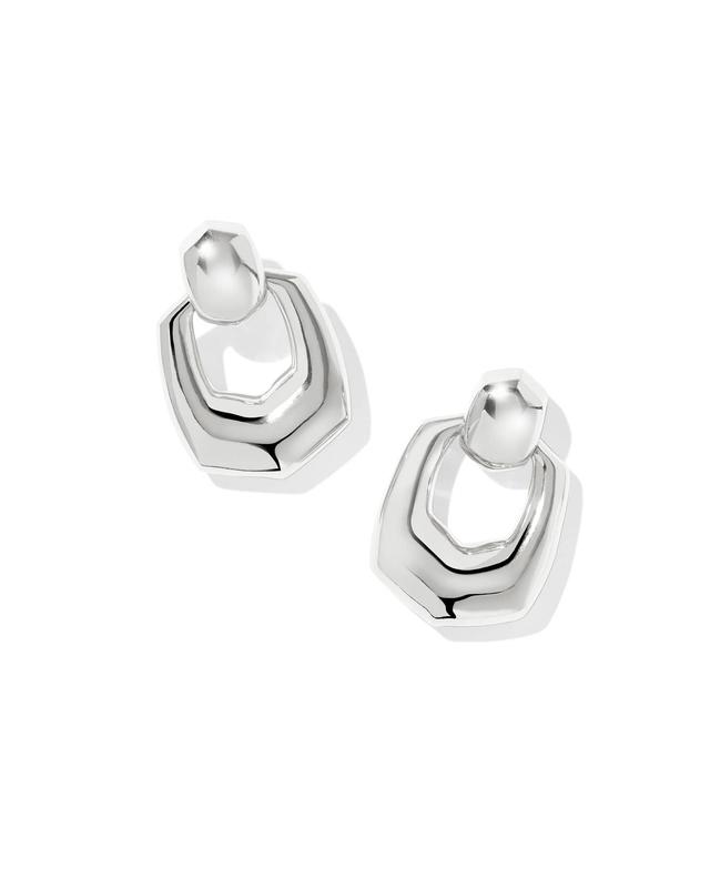 Kendra Scott Kaitlin Silver Open Frame Earrings | Metal