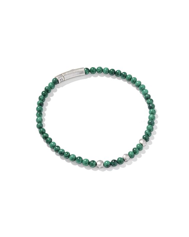 Kendra Scott Otto Oxidized Sterling Silver Beaded Bracelet | Malachite/Metal