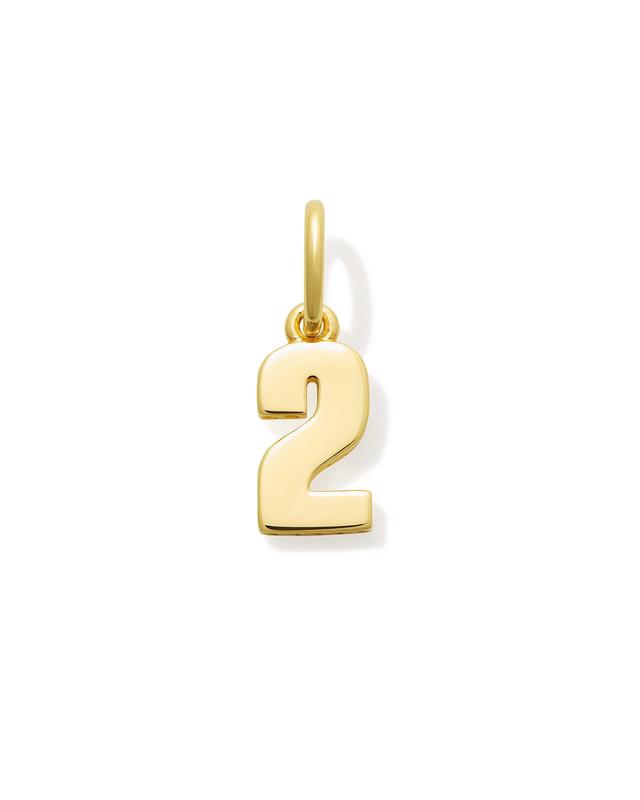 Kendra Scott Number 2 Charm in 18k Gold Vermeil | Metal