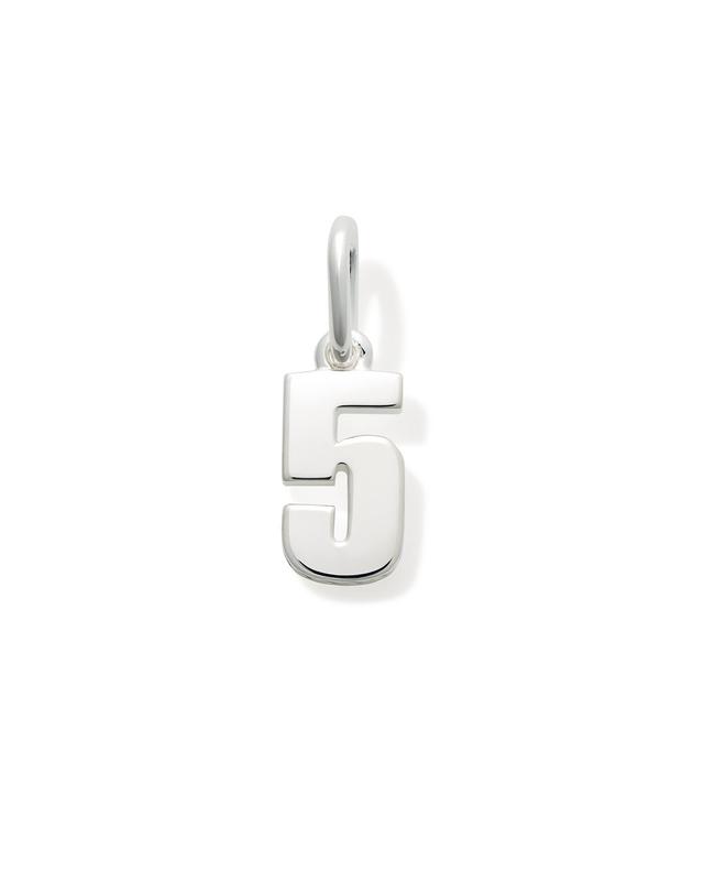 Kendra Scott Number 5 Charm in Sterling Silver | Metal