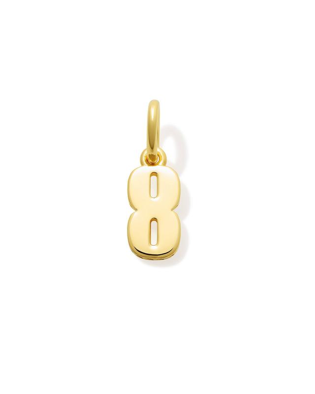 Kendra Scott Number 8 Charm in 18k Gold Vermeil | Metal
