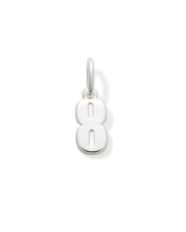 Kendra Scott Number 8 Charm in Sterling Silver | Metal