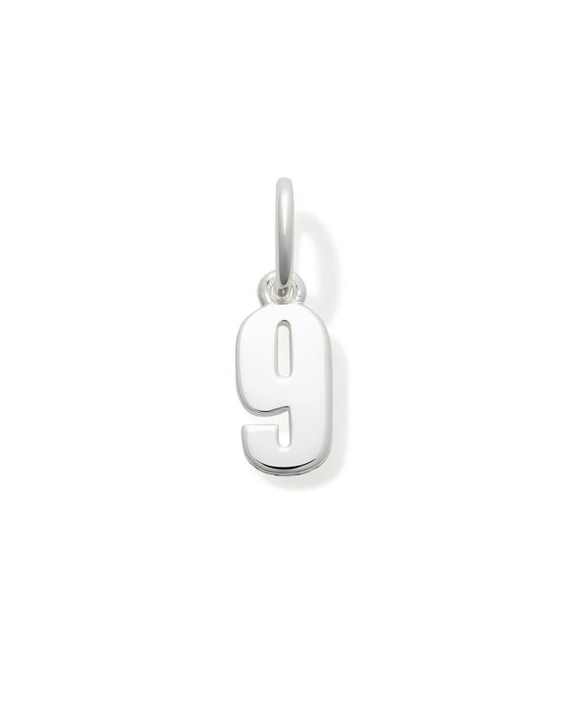 Kendra Scott Number 9 Charm in Sterling Silver | Metal