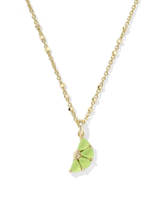 Kendra Scott Lime Gold Short Pendant Necklace | Mix