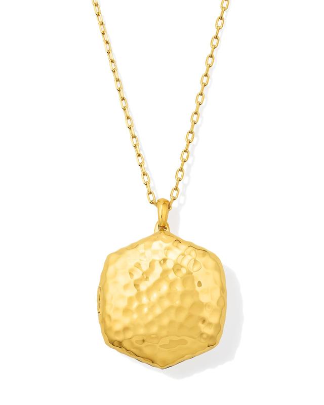 Kendra Scott Davie 18k Gold Vermeil Locket Pendant Necklace | Metal
