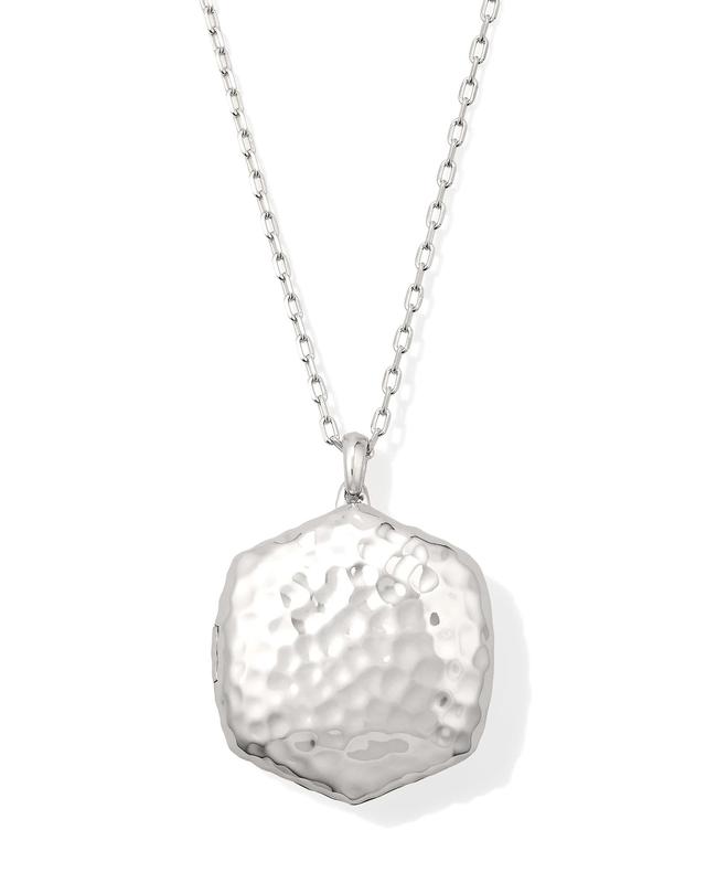 Kendra Scott Davie Sterling Silver Locket Pendant Necklace | Metal