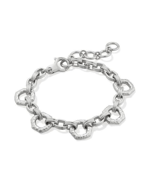 Kendra Scott Davie Sterling Silver Open Frame Chain Bracelet | Metal