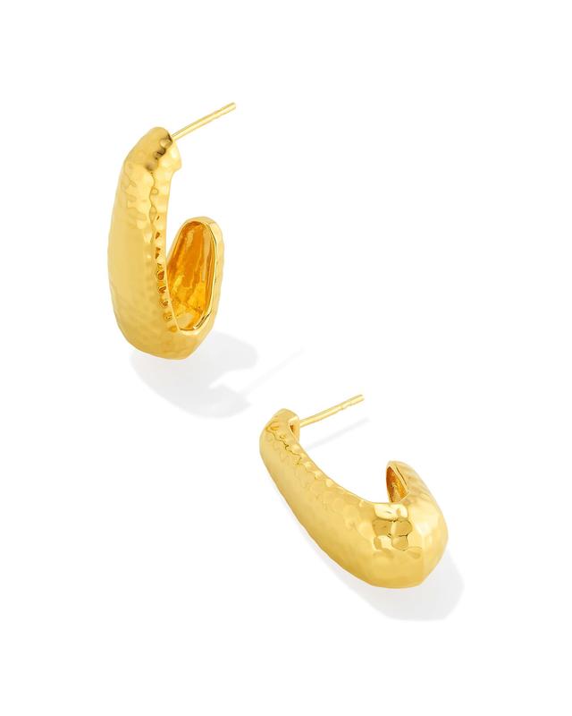 Kendra Scott Ellen 18k Gold Vermeil Hoop Earrings | Metal