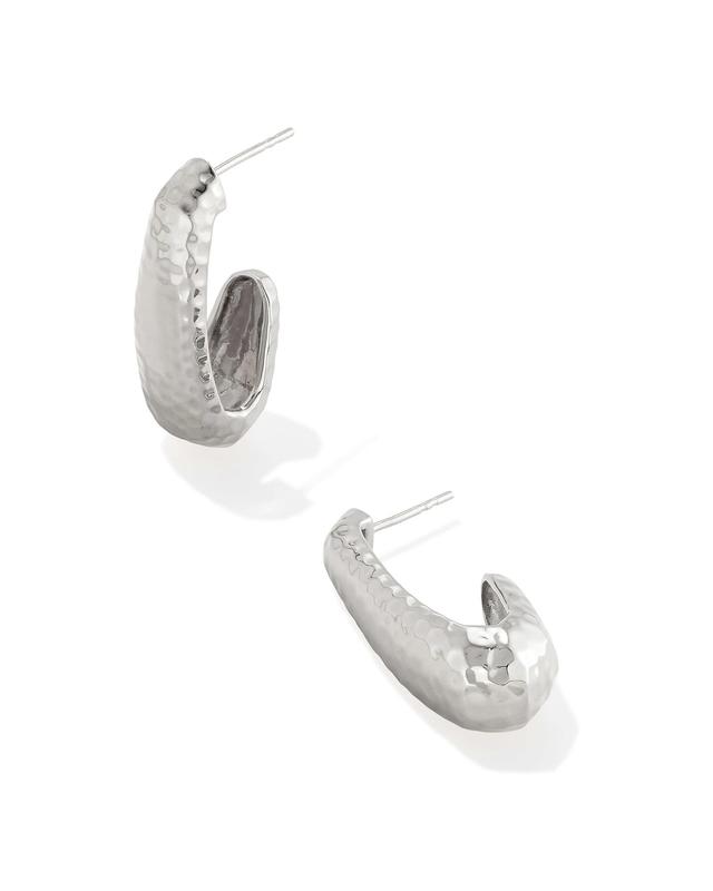 Kendra Scott Ellen Sterling Silver Hoop Earrings | Metal
