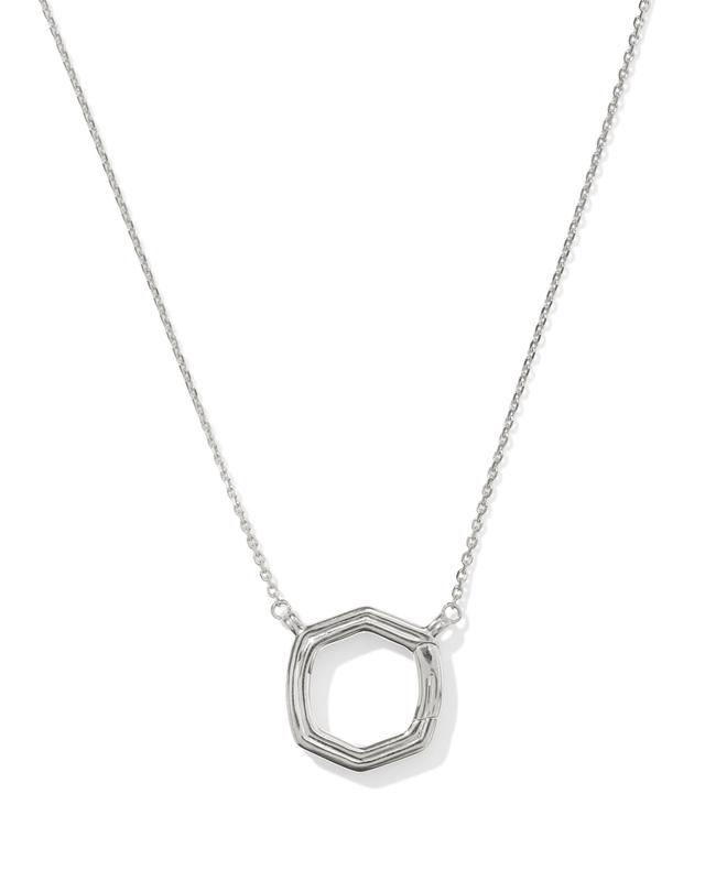 Kendra Scott Davie Ridged Chain Necklace in Sterling Silver | Metal