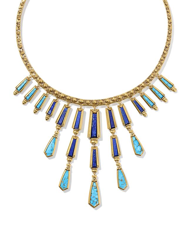 Kendra Scott Catherine Vintage Gold Tiered Statement Necklace | Mix