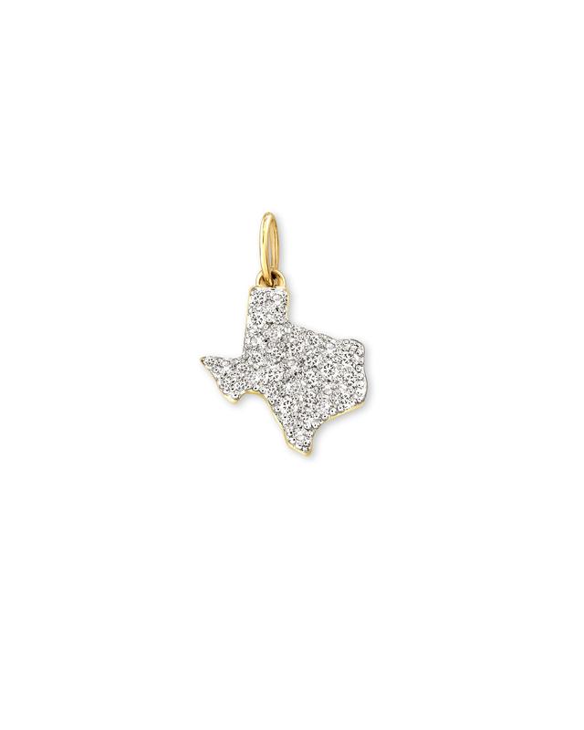 Kendra Scott 0.15 ct Pave State of Texas 14k Yellow Gold Charm in White Diamond | Diamonds