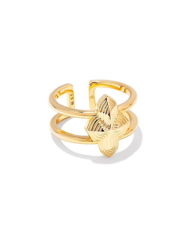 Kendra Scott Abbie Double Band Ring in Gold | Metal | Size 8