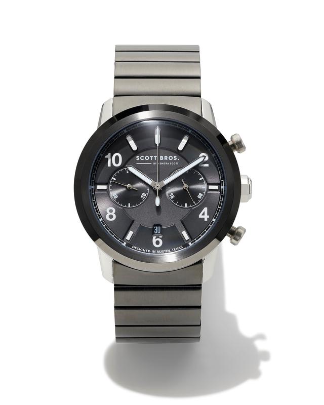 Kendra Scott Hudson Gun Stainless Steel 41mm Watch in Gray | Metal