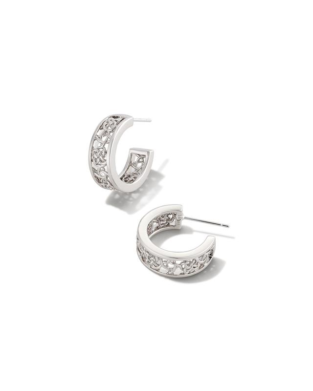 Kendra Scott Kelly Huggie Earrings in Silver | Metal